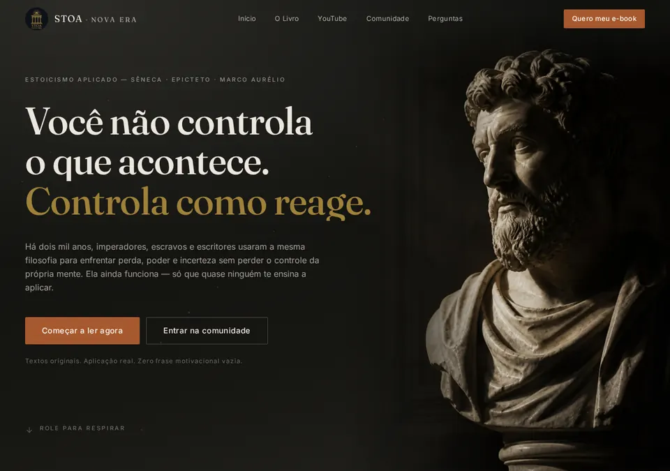 Página inicial do projeto STOA Nova Era